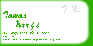 tamas marfi business card
